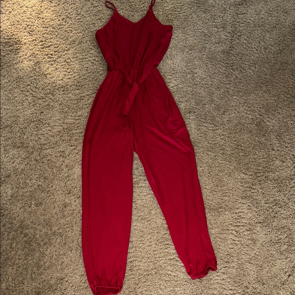 Elegant Red Jumpsuit